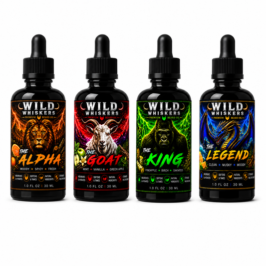 Wild Whiskers Premium Beard Oil Signature 4-pack Collection