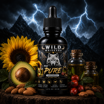 Wild Whiskers The Pure Premium Beard Oil |UNSCENTED | 1 oz