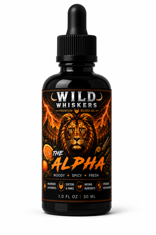 Wild Whiskers The Alpha Premium Beard Oil | Woody, Spicy & Fresh | 1 oz