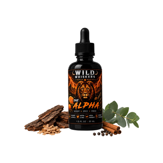 The Alpha beard oil on transparent background